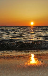 body of water wave photo during golden time